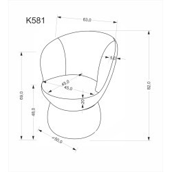K581 krzesło beżowy (1p 1szt) K581 krzesło beżowy (1p 1szt)