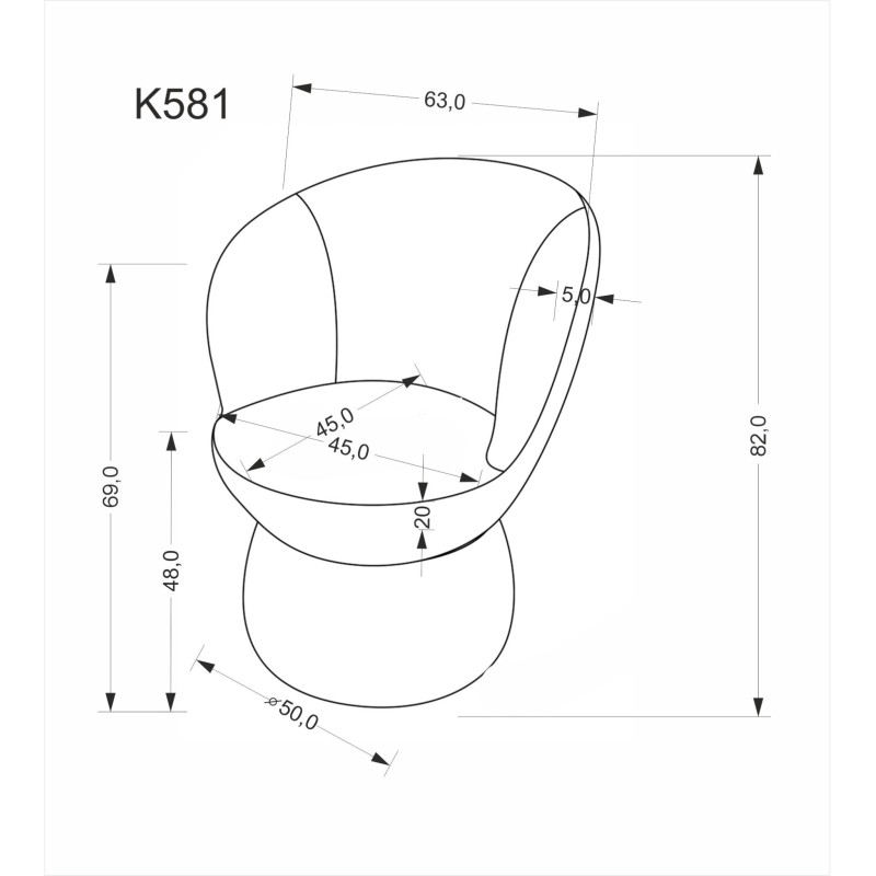K581 krzesło beżowy (1p 1szt) K581 krzesło beżowy (1p 1szt)
