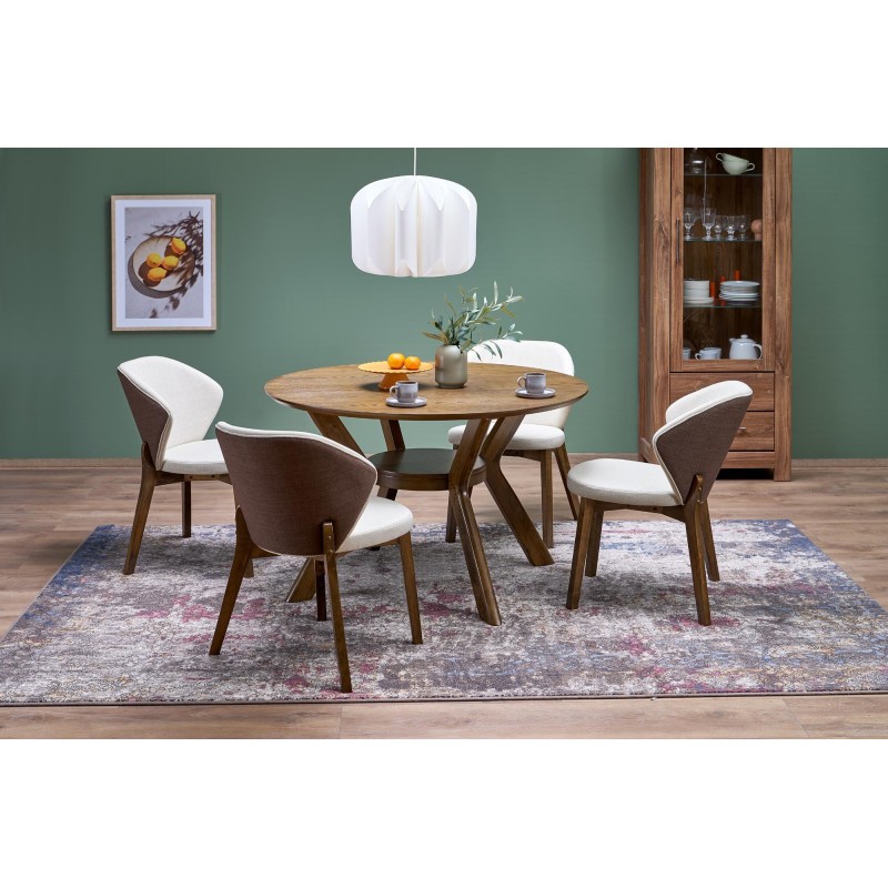 'K583 Chair, Walnut / Brown / Beige' 'K583 Chair, Walnut / Brown / Beige'