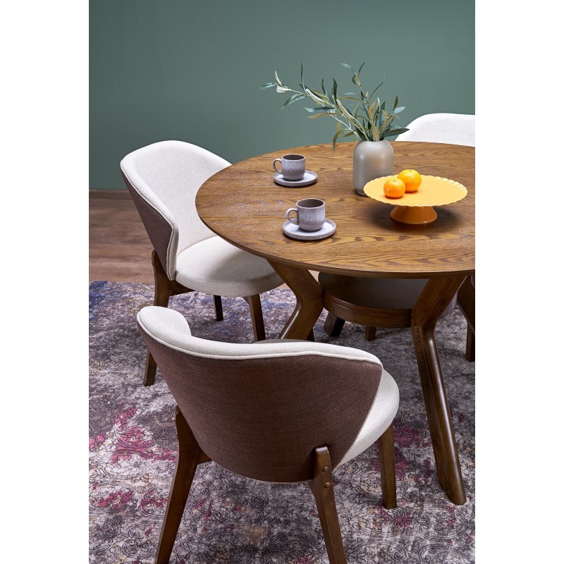'K583 Chair, Walnut / Brown / Beige' 'K583 Chair, Walnut / Brown / Beige'