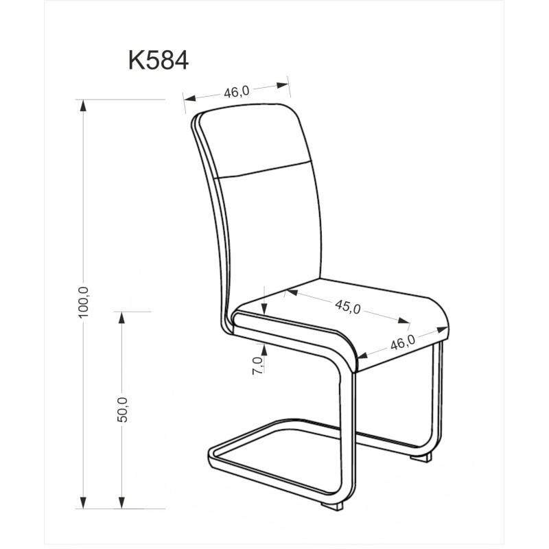 K584 krzesło beżowy / kaszmir (1p 2szt) K584 krzesło beżowy / kaszmir (1p 2szt)