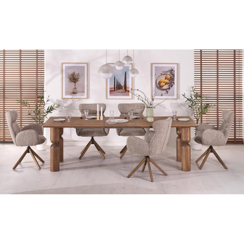 K585 Dark Beige Chair / Natural Oak K585 Dark Beige Chair / Natural Oak