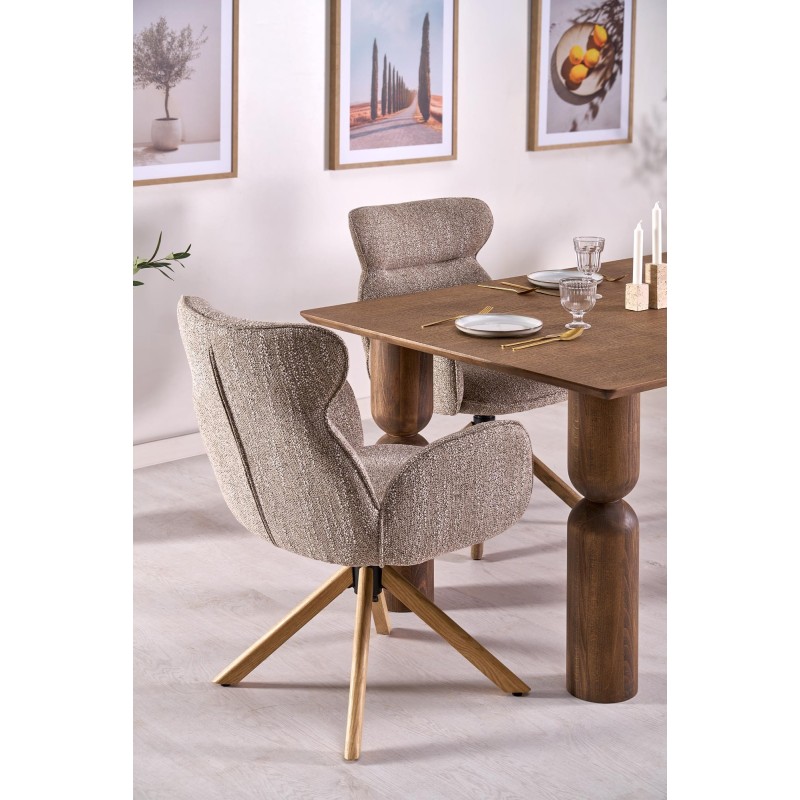 K585 Dark Beige Chair / Natural Oak K585 Dark Beige Chair / Natural Oak