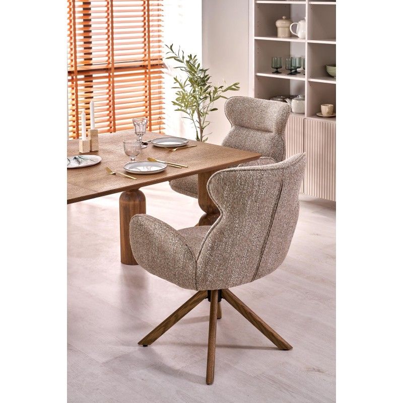 K585 Dark Beige Chair / Natural Oak K585 Dark Beige Chair / Natural Oak