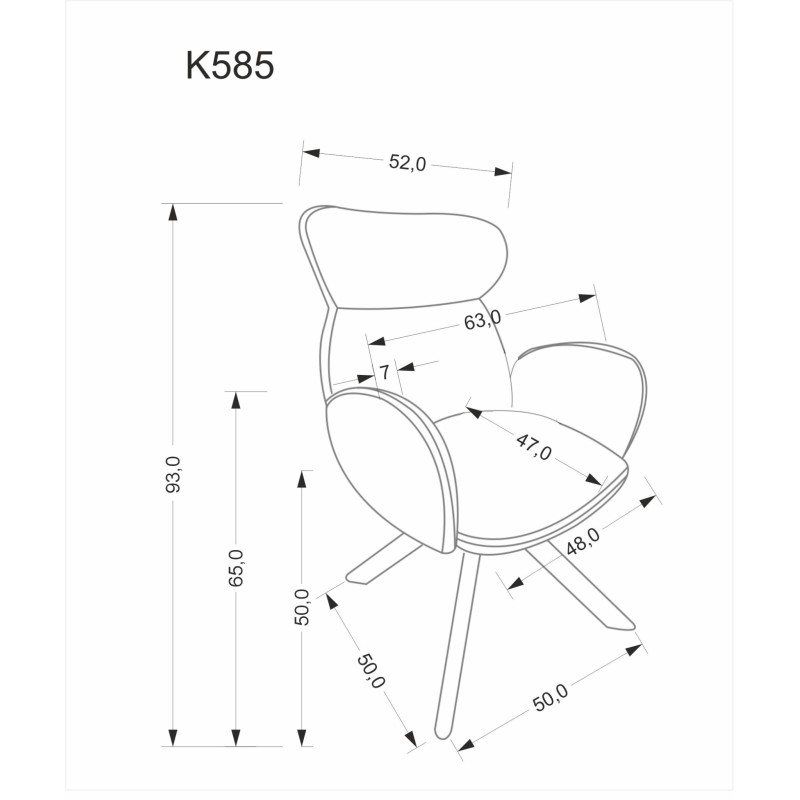 K585 krzesło ciemny beżowy / dąb naturalny (1p 2szt) K585 krzesło ciemny beżowy / dąb naturalny (1p 2szt)