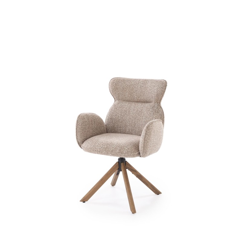 'K585 Dark Beige Chair / Light Walnut' 'K585 Dark Beige Chair / Light Walnut'