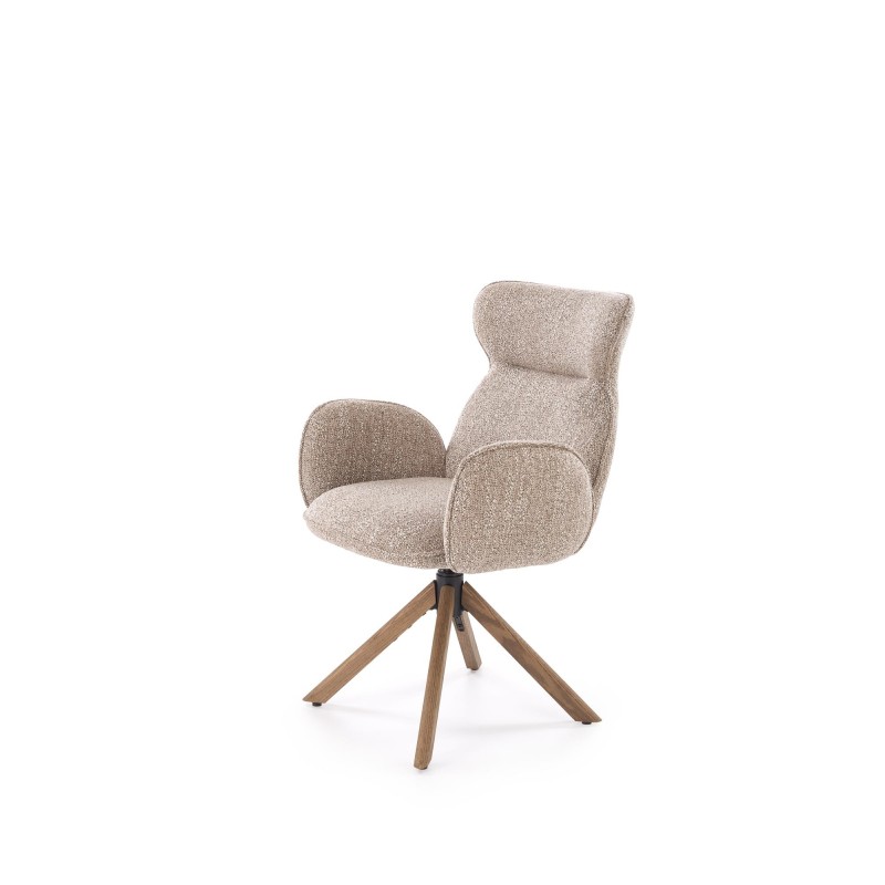 'K585 Dark Beige Chair / Light Walnut' 'K585 Dark Beige Chair / Light Walnut'
