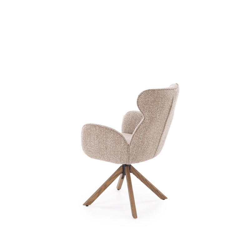 'K585 Dark Beige Chair / Light Walnut' 'K585 Dark Beige Chair / Light Walnut'