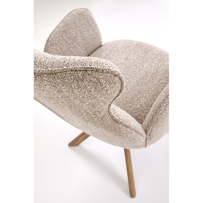'K585 Dark Beige Chair / Light Walnut' 'K585 Dark Beige Chair / Light Walnut'