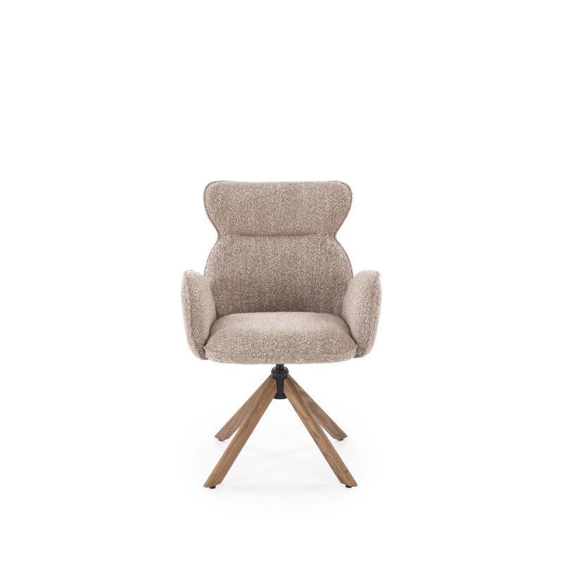 'K585 Dark Beige Chair / Light Walnut' 'K585 Dark Beige Chair / Light Walnut'