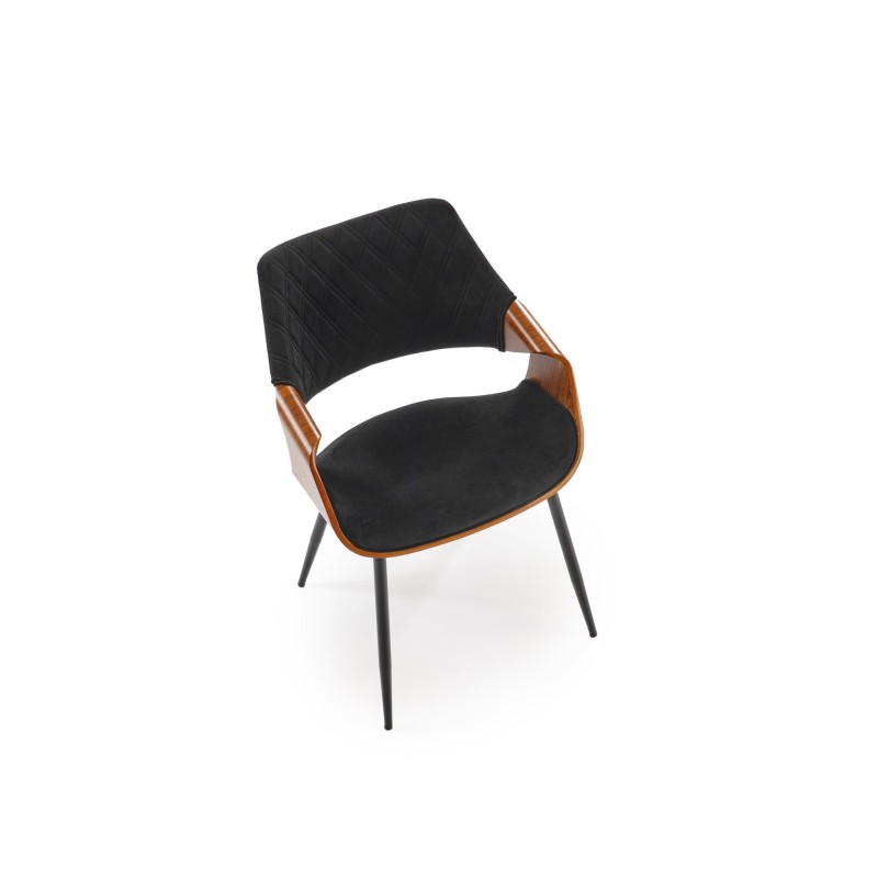 'K586 Chair, Walnut / Black' 'K586 Chair, Walnut / Black'