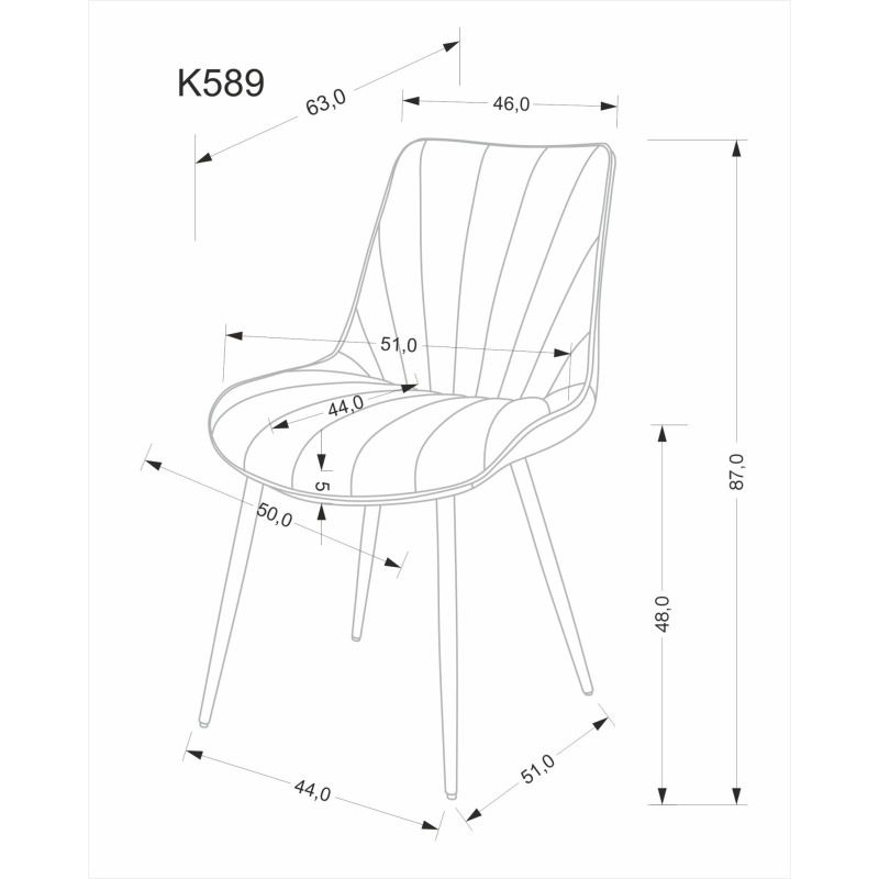 K589 krzesło, popielaty K589 krzesło, popielaty