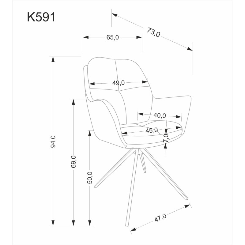 K591 krzesło brązowy (1p 2szt) K591 krzesło brązowy (1p 2szt)