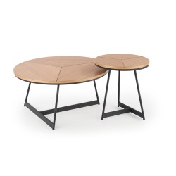 'KARIDA Natural Oak/Black Coffee Table' 'KARIDA Natural Oak/Black Coffee Table'
