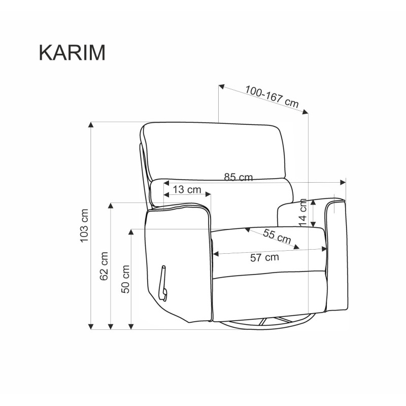'KARIM Relaxation Armchair in Ash Grey' 'KARIM Relaxation Armchair in Ash Grey'