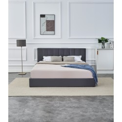 'KATARINA Bed with Bedding Storage, Ashen' 'KATARINA Bed with Bedding Storage, Ashen'
