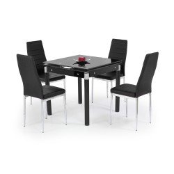 'KENT Extendable Black Table, Painted Steel'