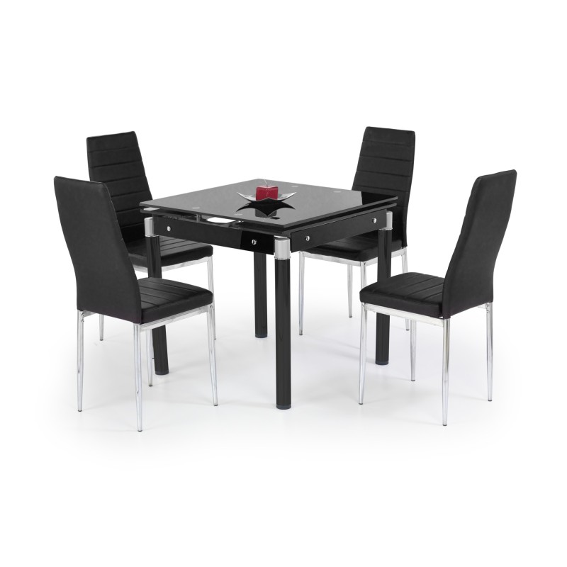 'KENT Extendable Black Table, Painted Steel' 'KENT Extendable Black Table, Painted Steel'