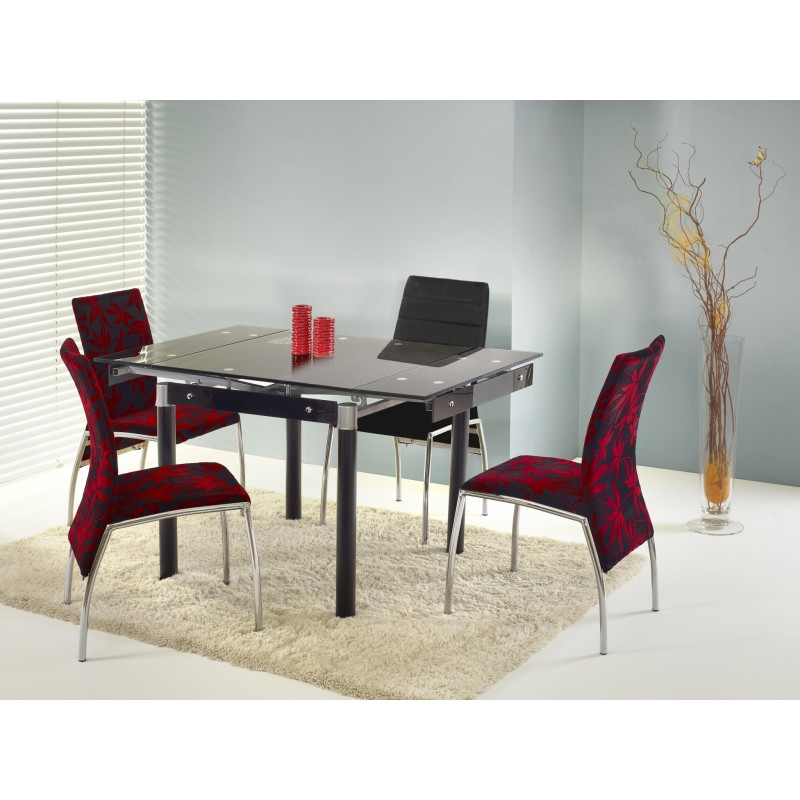 'KENT Extendable Black Table, Painted Steel' 'KENT Extendable Black Table, Painted Steel'