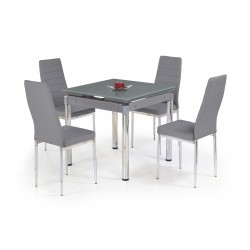 'KENT Extendable Table in Ash, Chrome Steel'