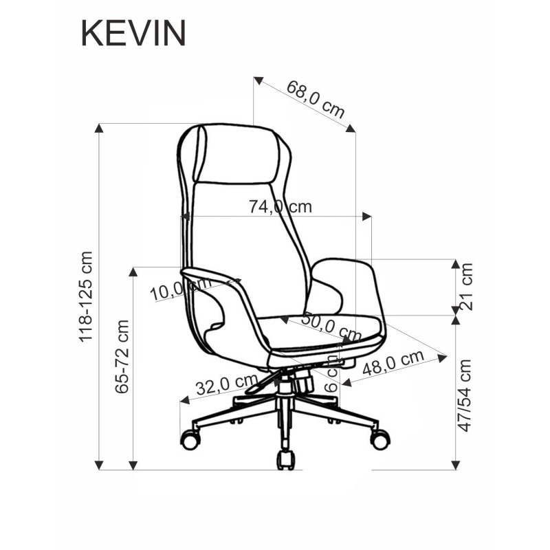 KEVIN fotel gabinetowy j.popielaty KEVIN fotel gabinetowy j.popielaty