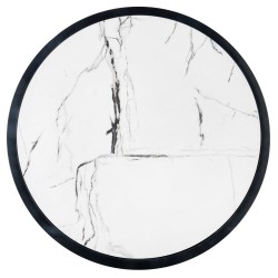 'KIM Coffee Table Top - White Marble, Frame - Black' 'KIM Coffee Table Top - White Marble, Frame - Black'