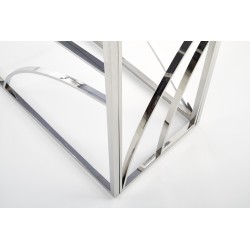 'KN5 Corner Shelf, Silver Frame - Smoked Glass' 'KN5 Corner Shelf, Silver Frame - Smoked Glass'