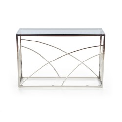 'KN5 Corner Shelf, Silver Frame - Smoked Glass' 'KN5 Corner Shelf, Silver Frame - Smoked Glass'