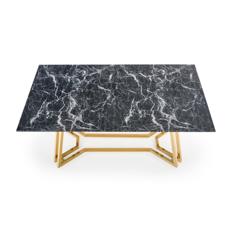 'KONAMI Table, Top - Black Marble, Legs - Gold' 'KONAMI Table, Top - Black Marble, Legs - Gold'
