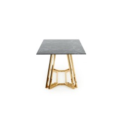 'KONAMI Table, Top - Black Marble, Legs - Gold' 'KONAMI Table, Top - Black Marble, Legs - Gold'