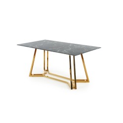 'KONAMI Table, Top - Black Marble, Legs - Gold' 'KONAMI Table, Top - Black Marble, Legs - Gold'