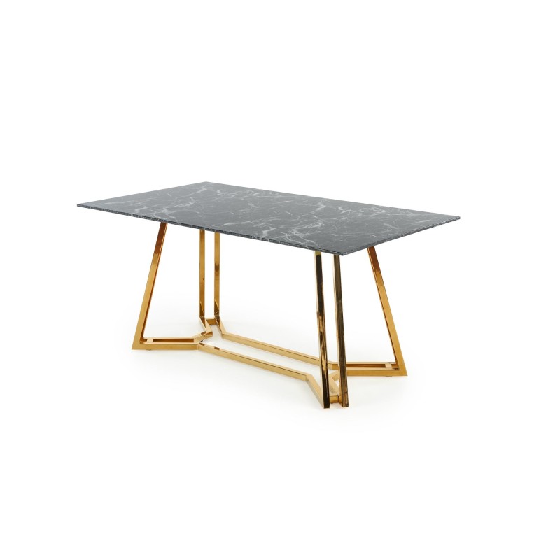 'KONAMI Table, Top - Black Marble, Legs - Gold' 'KONAMI Table, Top - Black Marble, Legs - Gold'