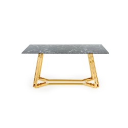'KONAMI Table, Top - Black Marble, Legs - Gold' 'KONAMI Table, Top - Black Marble, Legs - Gold'