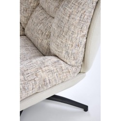 'KRONOS Armchair with Footstool, Beige / Multicolored' 'KRONOS Armchair with Footstool, Beige / Multicolored'