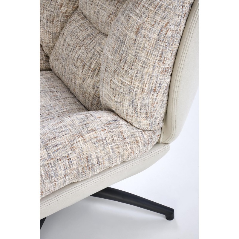 'KRONOS Armchair with Footstool, Beige / Multicolored' 'KRONOS Armchair with Footstool, Beige / Multicolored'