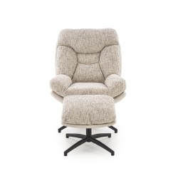 'KRONOS Armchair with Footstool, Beige / Multicolored' 'KRONOS Armchair with Footstool, Beige / Multicolored'