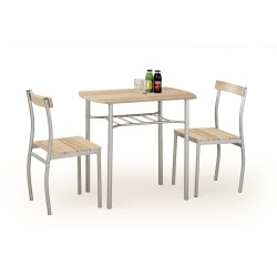 'LANCE Set: Table + 2 Chairs in Sonoma Oak'