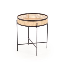 'LANIPA Black Bench / Natural Rattan' 'LANIPA Black Bench / Natural Rattan'