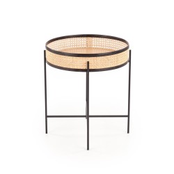 'LANIPA Black Bench / Natural Rattan' 'LANIPA Black Bench / Natural Rattan'
