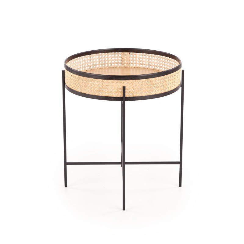 'LANIPA Black Bench / Natural Rattan' 'LANIPA Black Bench / Natural Rattan'