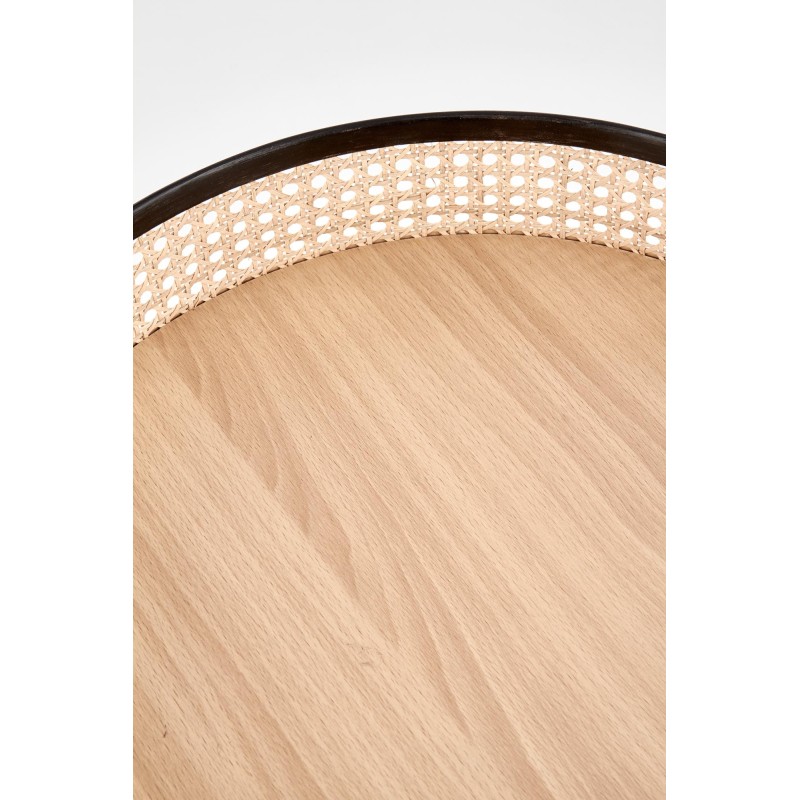 'LANIPA Black Bench / Natural Rattan' 'LANIPA Black Bench / Natural Rattan'
