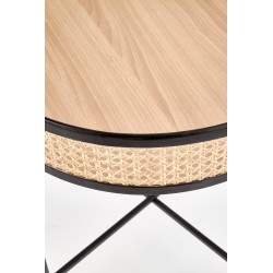 'LANIPA Black Bench / Natural Rattan' 'LANIPA Black Bench / Natural Rattan'