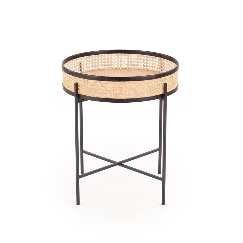 'LANIPA Black Bench / Natural Rattan' 'LANIPA Black Bench / Natural Rattan'