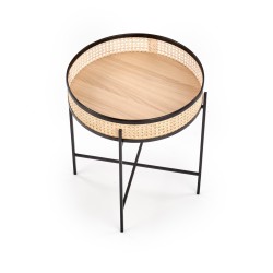 'LANIPA Black Bench / Natural Rattan' 'LANIPA Black Bench / Natural Rattan'