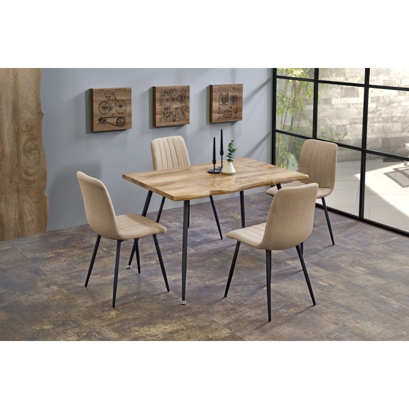 'LARSON Table, Top - Natural, Legs - Black' 'LARSON Table, Top - Natural, Legs - Black'