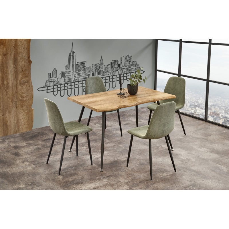 'LARSON Table, Top - Natural, Legs - Black' 'LARSON Table, Top - Natural, Legs - Black'