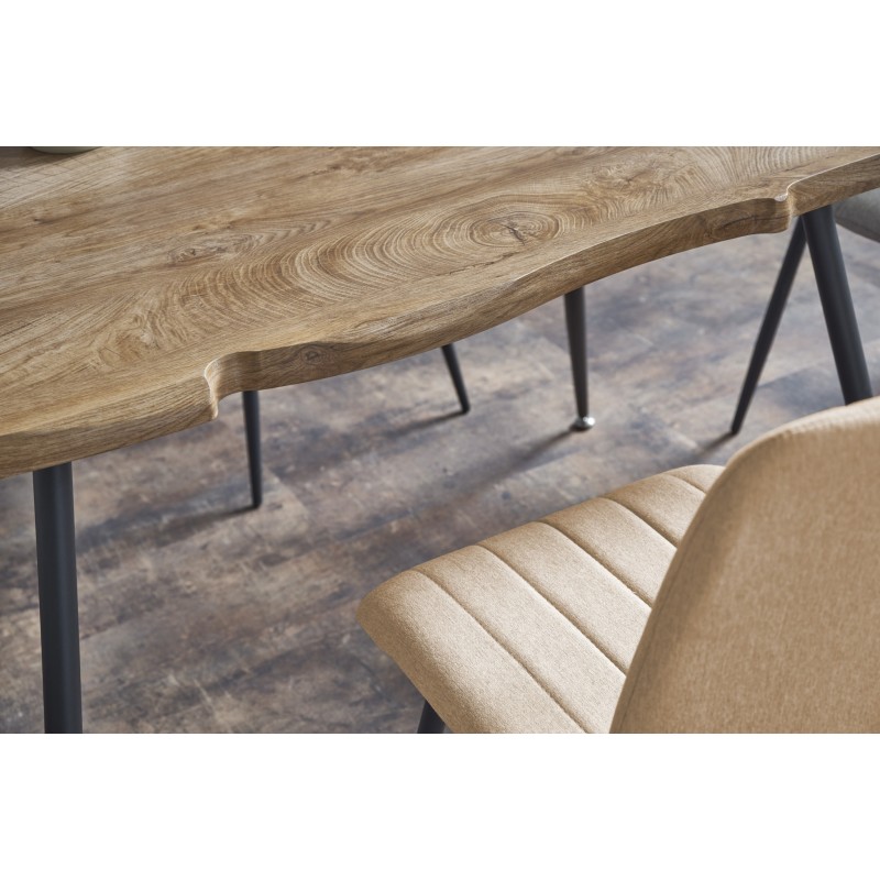 'LARSON Table, Top - Natural, Legs - Black' 'LARSON Table, Top - Natural, Legs - Black'