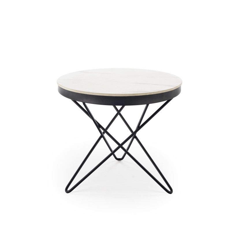 'LEILA 2 Coffee Table, White Marble / Black' 'LEILA 2 Coffee Table, White Marble / Black'