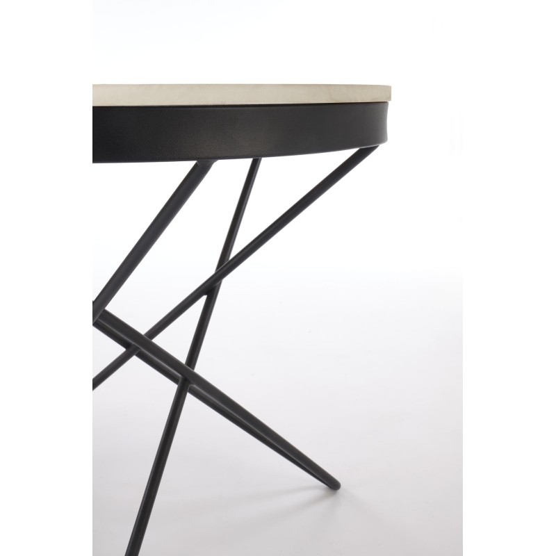 'LEILA 2 Coffee Table, White Marble / Black' 'LEILA 2 Coffee Table, White Marble / Black'