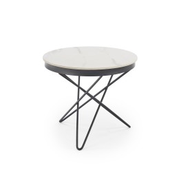 'LEILA 2 Coffee Table, White Marble / Black' 'LEILA 2 Coffee Table, White Marble / Black'